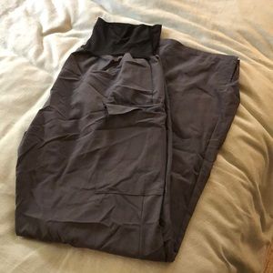 Charcoal gray maternity scrub pants